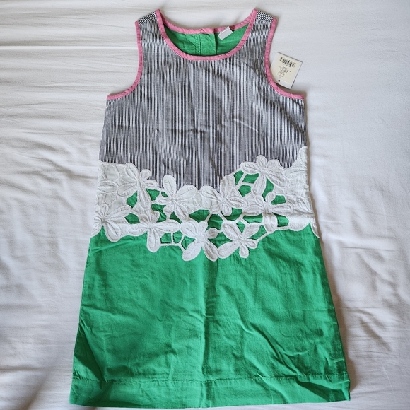 GAP Kids Dress with Pink Trim and Green Skirt Size 5 NWT - Picture 1 of 4